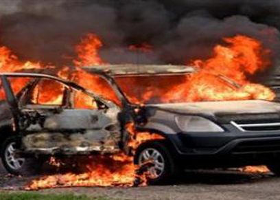 حرق سيارة امرأة سعودية..