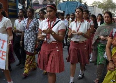 احتجاجات الهنود بعد اغتصاب الراهبة المسنة