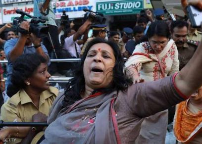 ملايين السيدات يتظاهرن ضد التمييز ضدهن في الهند