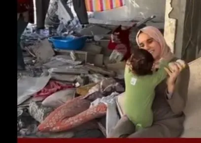 سيدات غزة صامدات رغم الدمار