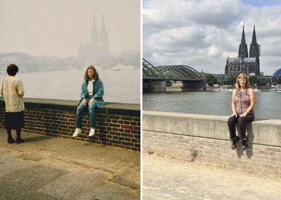 صورة ليزا في ألمانيا قبل وبعد مرور 30 عامًا