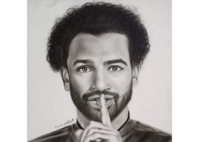 بورتريه صلاح من رسومات دنيا