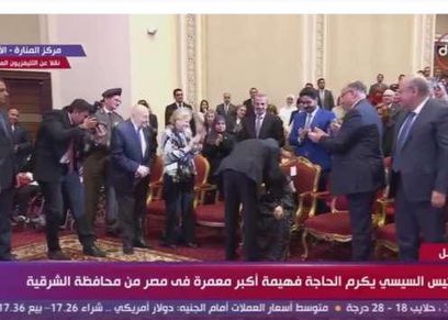 الرئيس السيسي خلال الإحتفال بيوم المرأة المصرية