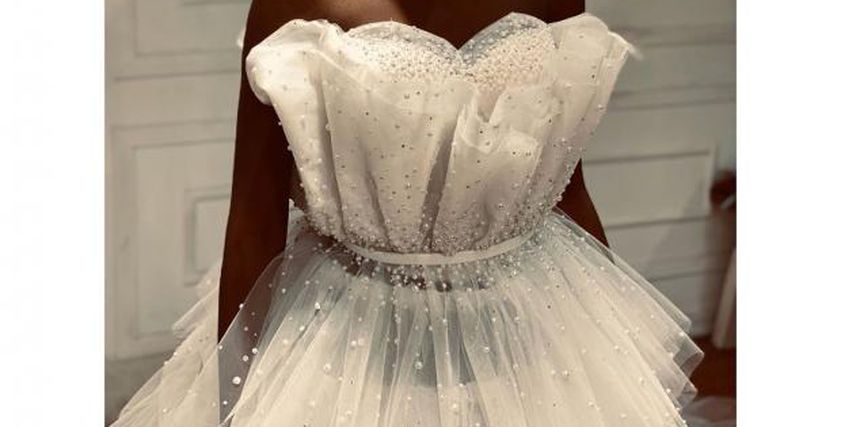 فستان زفاف مع كمامة من توقيع سامو هجرس