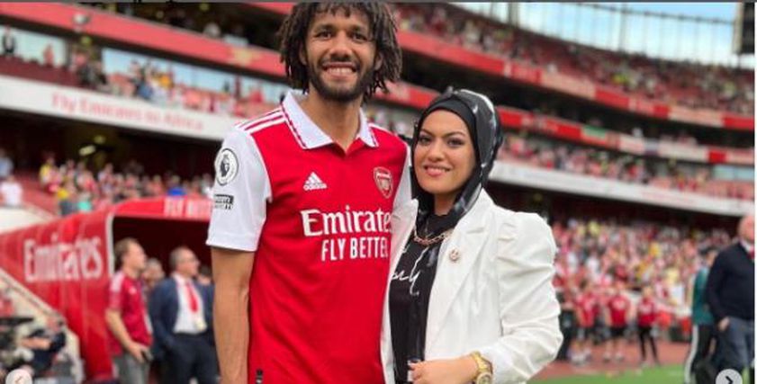 محمد النني وزوجته آمال الحناوي