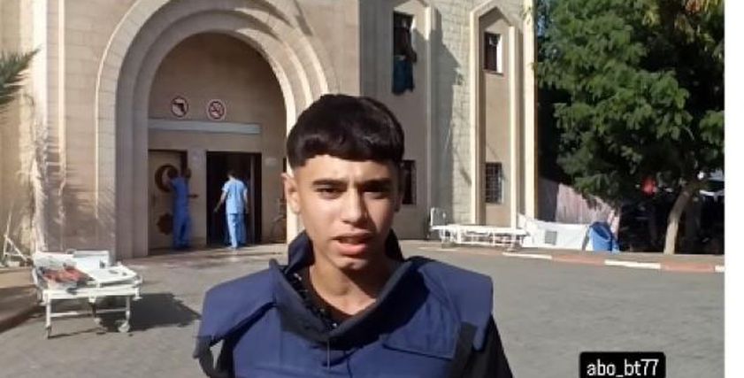 عبود أصغر مراسل صحفي في غزة