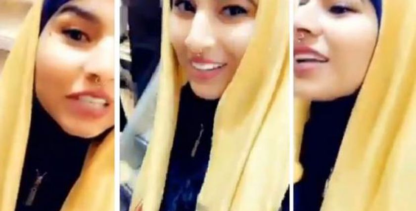 بالفيديو| خليجية ترتدي حجاب من الذهب تجاوز ثمنه الـ72 ألف دولار