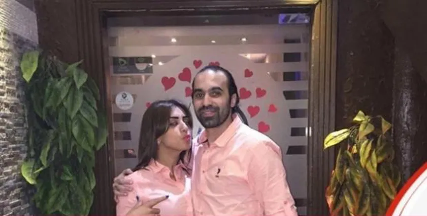 جمال حمزة وزوجته رشا بدر