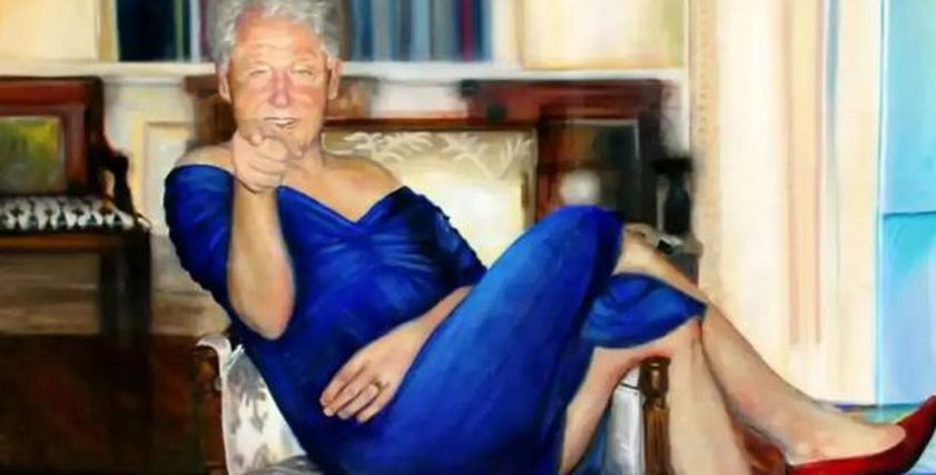 بيل كينتون بالفتسان الأزرق