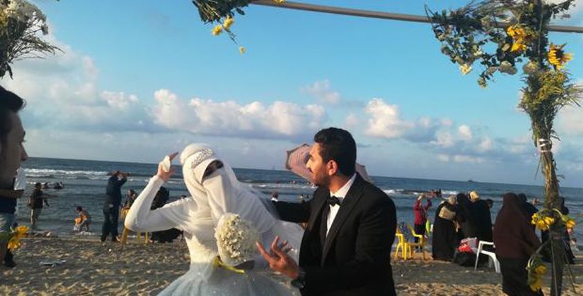 حفل زفاف على شواطئ مصيف بلطيم