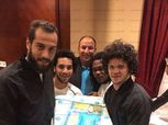بالصور| لاعبي طلائع الجيش يحتفلون بعيد ميلاد محمد بسام