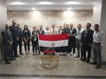استقبال رسمي لبعثة منتخب الإسكواش في المطار بعد الفوز بكأس العالم