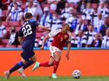 انطلاق الشوط الثاني من مباراة الدنمارك وفنلندا في يورو 2020