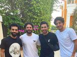 محمد صلاح ينشر صورة مع غالي وتريزيجيه ومحمد هاني خلال تواجده في مصر