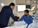 تفاصيل زيارة وزير الرياضة لـ أحمد رفعت في المستشفى «صور»