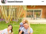 حازم إمام ينشر صورة من احتفاله مع بناته بشم النسيم