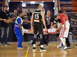 نقل مهاب ياسر لاعب السلة للمستشفى بعد إصابة خطيرة في ودية مصر والأردن