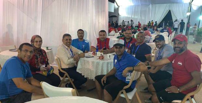 جلسة إدارية للبعثة المصرية في دورة الألعاب الإفريقية بالمغرب