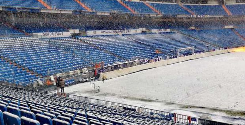 بالفيديو| إلغاء تدريب ريال مدريد بسبب الثلوج