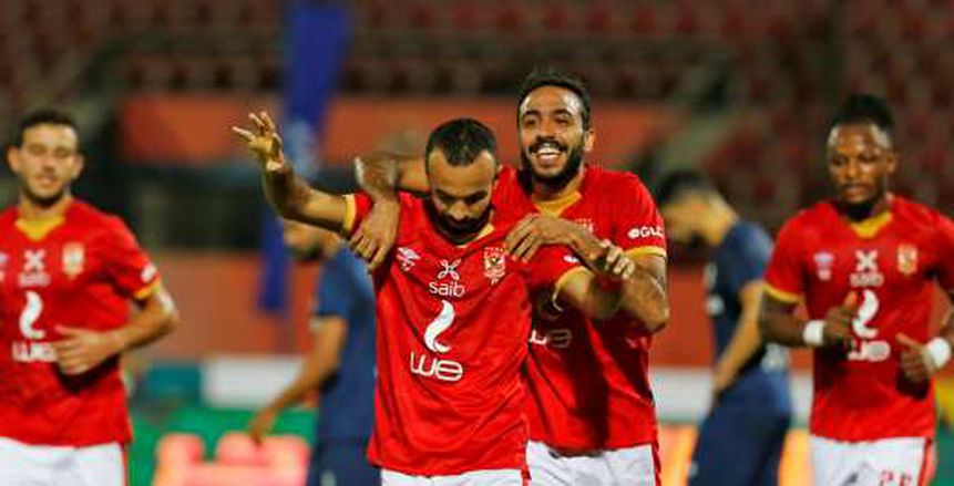 صلاح محسن يسجل الهدف الأول للأهلي أمام المصري (فيديو)