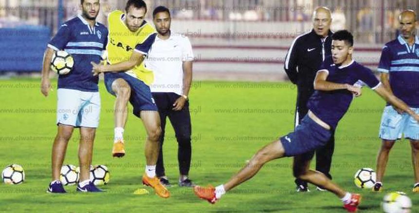 تدريبات قوية للاعبي الزمالك.. وتألق لحراس المرمى