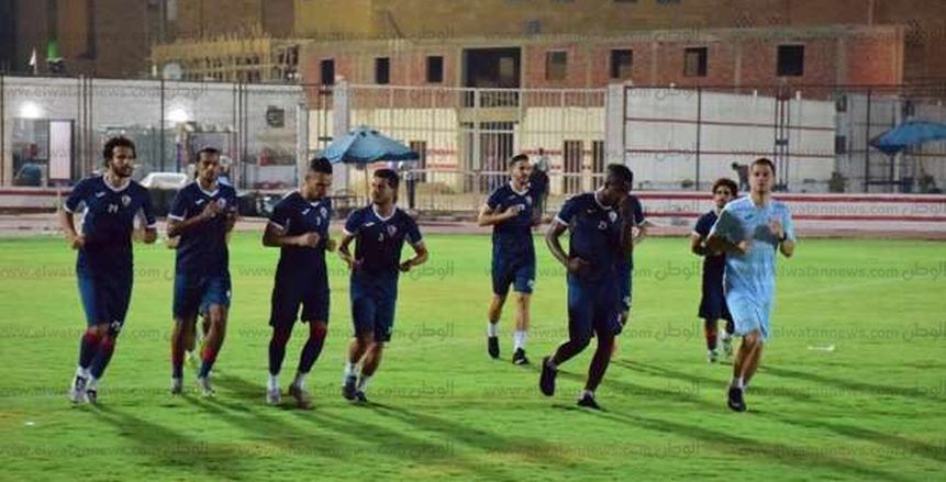 بالصور| الزمالك يتدرب لمواجهة المصرى