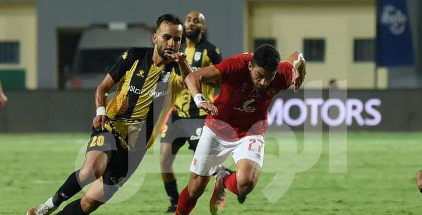 هدف محمد شريف في مباراة الأهلي والمقاولون العرب في الدوري «فيديو»
