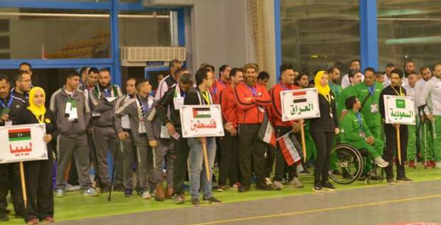 افتتاح البطولة العربية الأولى للكرة الطائرة جلوس
