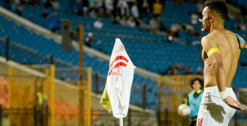 يوسف أوباما يسجل هدف الزمالك الأول في شباك البنك الأهلي