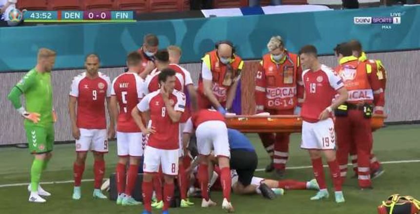 سقوط إريكسن يخطف القلوب في مباراة الدنمارك وفنلندا