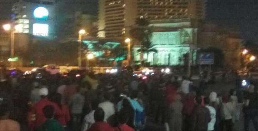 بالصور| الجمهور يحتفل بميدان التحرير بفوز المنتخب الوطني على غانا