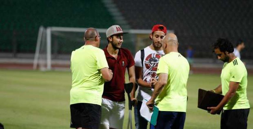 بالصور| أحمد منصور يواصل التأهيل أملا في لحاق المباريات بالدور الثاني