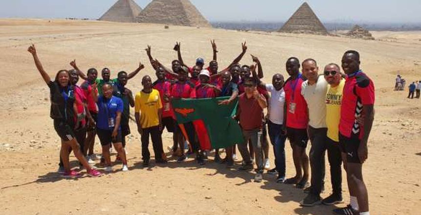 جولة سياحية بمنطقة الأهرامات للمنتخبات المشاركة في بطولة إفريقيا لليد