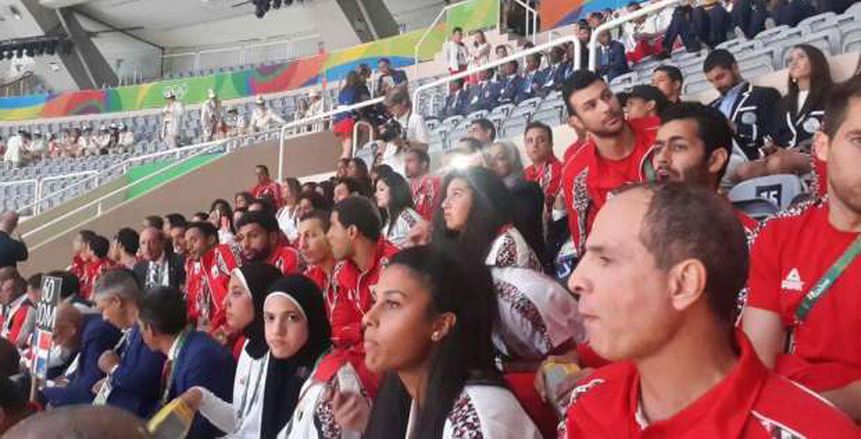 بعثة مصر في ستاد ماركانا قبل افتتاح الأولمبياد