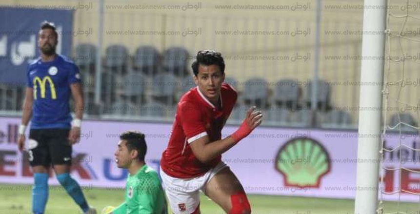 عمرو جمال يحرز الهدف الثاني للأهلي أمام تليفونات بني سويف