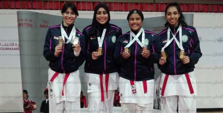 فتيات البنك الأهلي يحسمن لقب البطولة العربية للكاراتيه