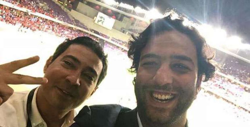 بالصور| سيلفي «ميدو وبركات» في مباراة اعتزال حسام غالي