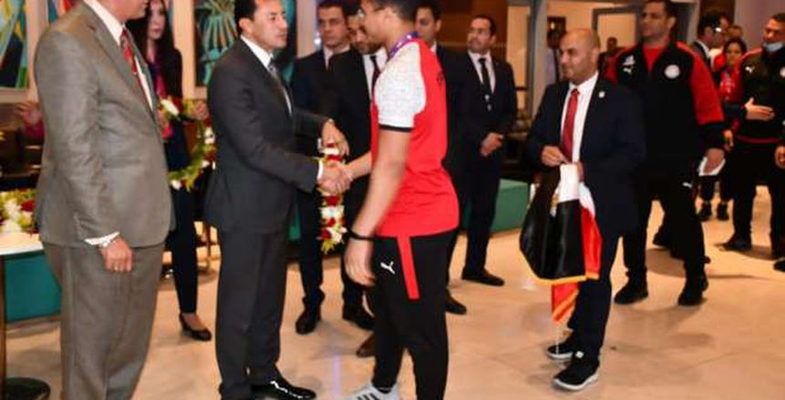وزير الرياضة يستقبل البعثة المصرية المشاركة في دورة ألعاب البحر المتوسط