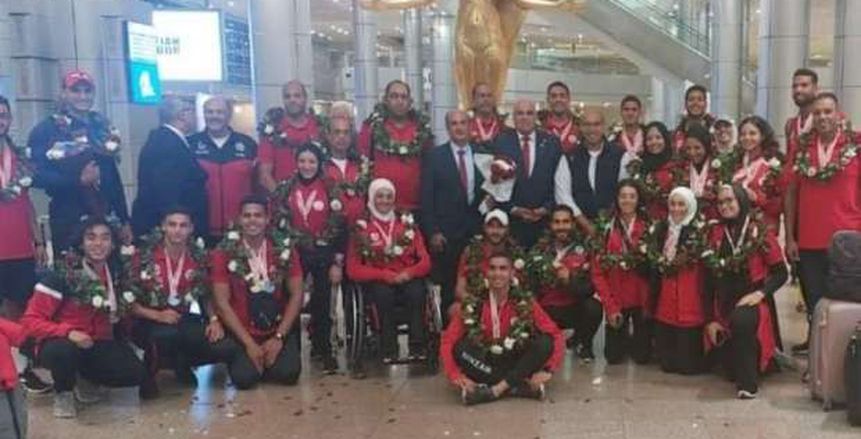 بعثة منتخب مصر للتجديف تصل القاهرة بعد المشاركة في بطولة إفريقيا بتونس