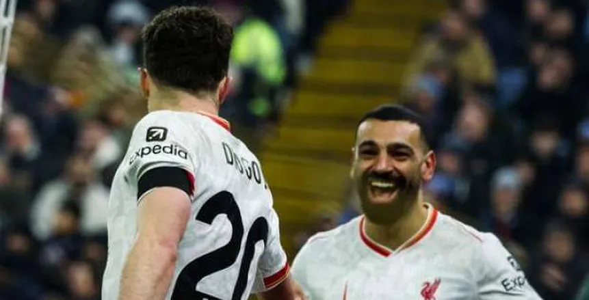 محمد صلاح يسجل في تأخر ليفربول أمام أستون فيلا بالشوط الأول