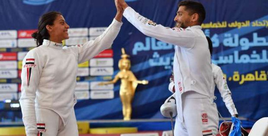إسلام حامد وأميرة قنديل في المركز الثالث بكأس العالم للخماسي الحديث