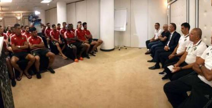 رئيس اتحاد الكرة المغربي يجتمع بمنتخبه المحلي ويتحدث عن مباراة مصر