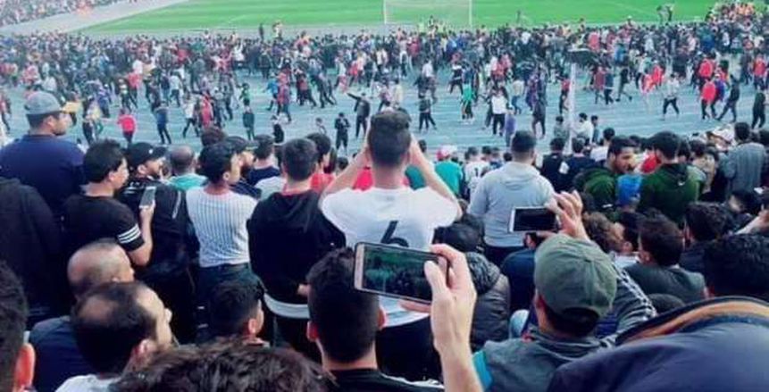 بالصور| تأجيل مباراة الزوراء والقوة الجوية في الدوري العراقي بسبب التدافع الجماهيري
