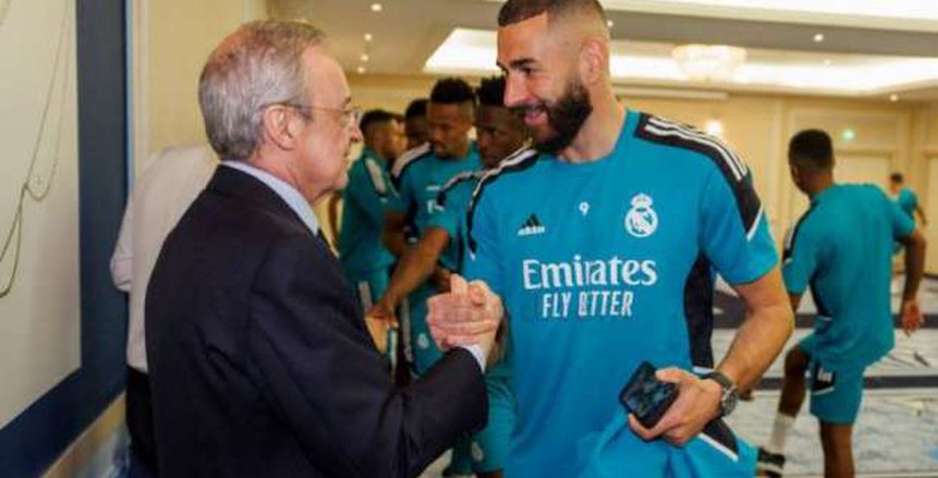 رئيس ريال مدريد يحفز لاعبيه للفوز على ليفربول في نهائي أبطال أوروبا