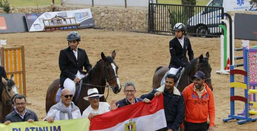 زياد طارق يفوز بالمركز الأول فى بطولة جرش الدولية للفروسية