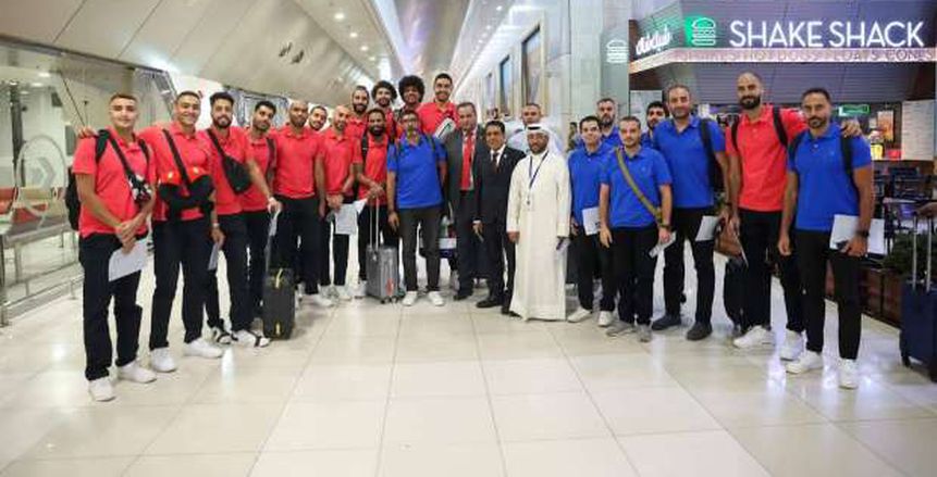 استقبال حافل من جماهير الأهلي لفريق السلة بالكويت قبل البطولة العربية