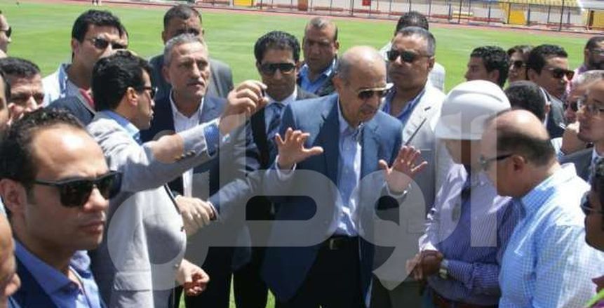 بالصور| مستشار رئيس الجمهورية يتفقد ستاد الإسماعيلية ويشيد بأعمال التطوير