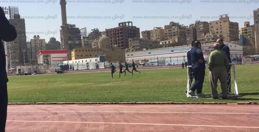 بالصور| حكام مباراة الزمالك وبطل أثيوبيا يؤدون تدريباتهم بملعب "الأبيض"
