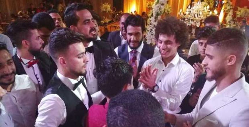 بالصور.. الشيخ وعمرو جمال في حفل زفاف صلاح محسن