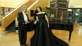أميرة سليم تسحر حضور احتفالية 20 عاما على إعادة افتتاح مكتبة الإسكندرية
